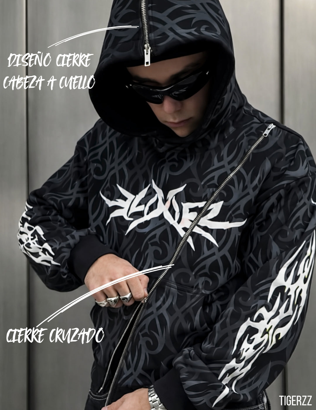 Hoodie Tigerzz® cruzado